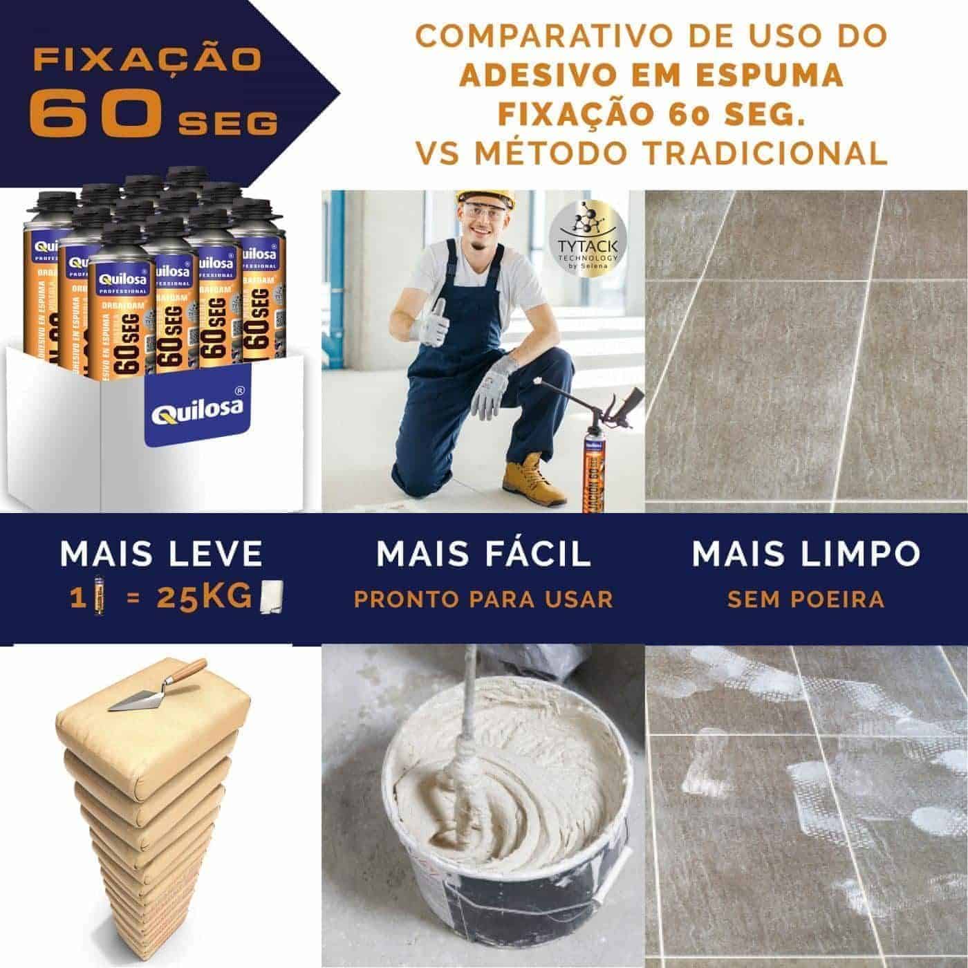 Espuma Adesiva 60 Seg P/ Pistola 750ml - Quilosa - Image 2
