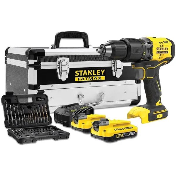 Berbequim 18v + Mala 50 Acessórios Stanley - SFMCD715D2F-QW