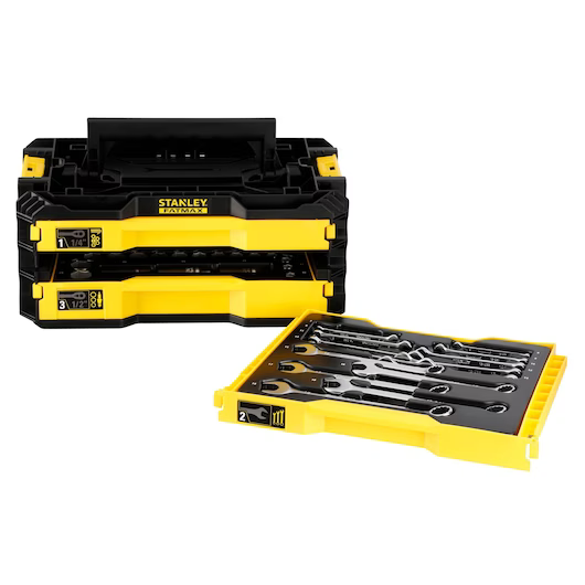 Mala De Gavetas Com 126 Ferramentas Stanley - FMMT98107-1 - GINT TOOLS