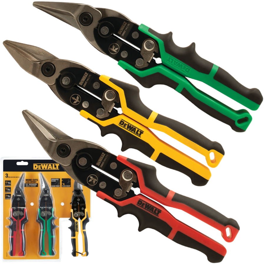 Set 3 Tesouras Corte Chapa Dewalt- DWHT14676-0
