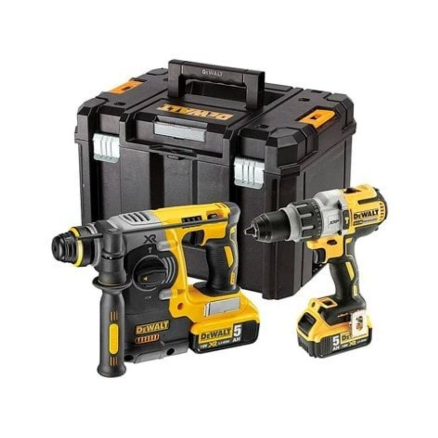 KIT18V DeWalt: Berbequim DCD996 + Martelo DCH273 – DCK229P2T‑QW